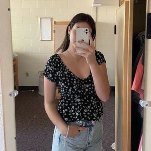 PACSUN B+W Daisy Tee